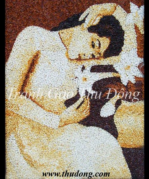 Young Woman with Lilly